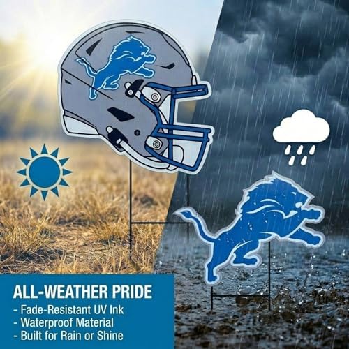 NFL Logo & Helmet 2 Pack Yard Sign Set
