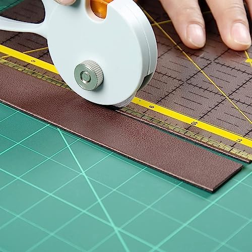 Ecraft Self Healing Sewing Mat 9x12 Inch, Double Sided 5-Ply Fabric Rotary Cutting Mat for Quilting, Sewing & Craft Projects - Gridded Board, Green/Black