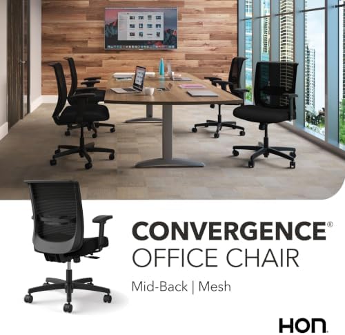 HON Convergence Ergonomic Office Chair, Office Desk Computer Chair, Black