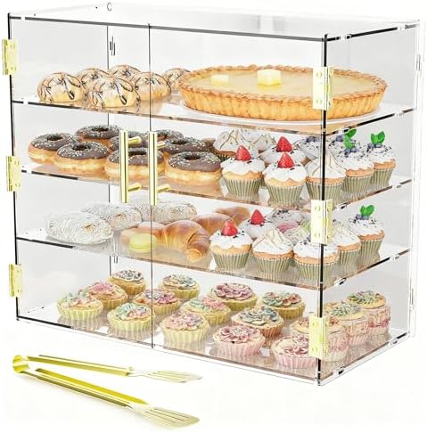 4 Tiers Countertop Bakery Display Case