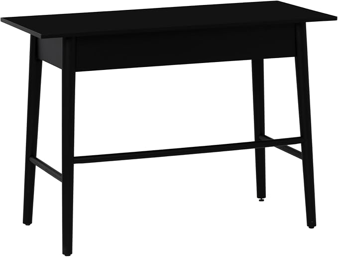Linon Melissa Black Wooden One Drawer Writing Desk