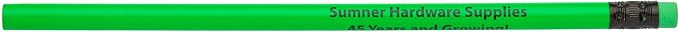 Pencil Guy Promotional Personalized Green Neon Round Pencils