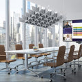 Acoustic Ceiling Panels Sound Absorbing Panels, Lattice Gray