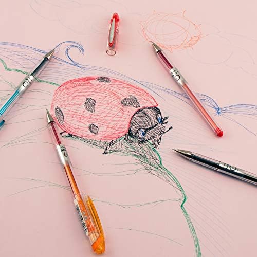 Pentel Arts Slicci 0.25 mm Extra Fine Gel Pen, Pink Ink, Box of 12 (BG202-P1)