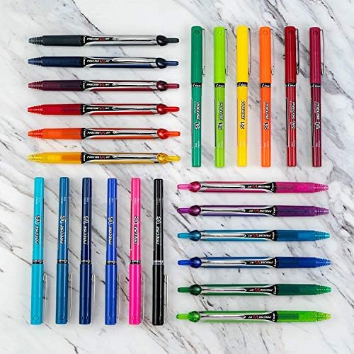 PILOT Precise V5 RT Rollerball Pens, Black, Pack of 12