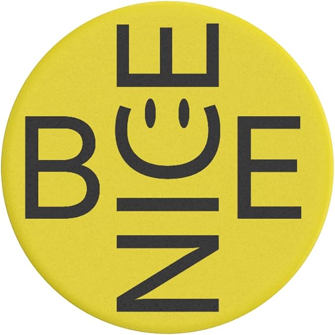PopSockets Adhesive Phone Grip, Holder, Phone Stand, Yellow - Be Nice