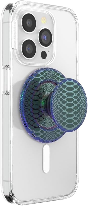 PopSockets Phone Grip for MagSafe, Magnetic Holder- Scales | Removable, For Kindle / Android / iPhone, With Magnet, Green, Teal, Turquoise, Men, Boys