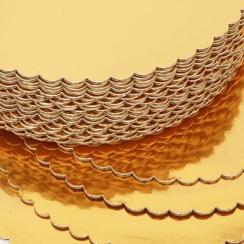 55 Pack 10 Inch Gold Cake Boards, Rounds Cake Cardboard