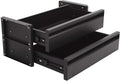 15 inch 2-tier Under Desk Drawer, Adjustable Pull-Out Storage Organizer | Carbon Steel Under Table Drawer with Silent Smooth Slide Rails for Office & Home, Adjustable Height, Each Hold 22 lbs