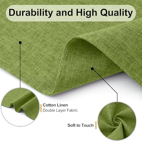 Homaxy Cloths Placemats for Dining Table Set of 6, 13" x 19", Grass Green
