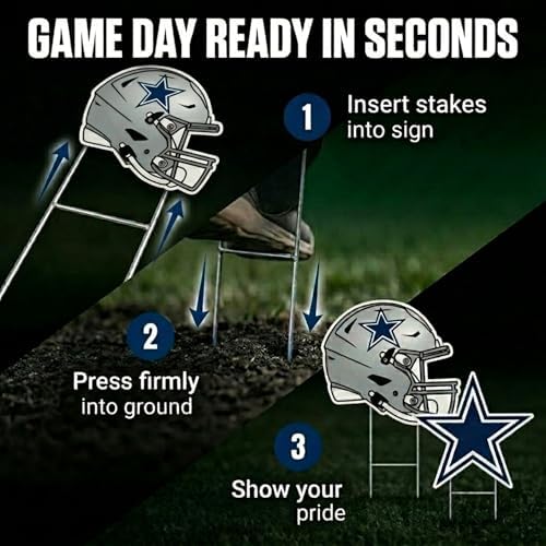 NFL Logo & Helmet 2 Pack Yard Sign Set