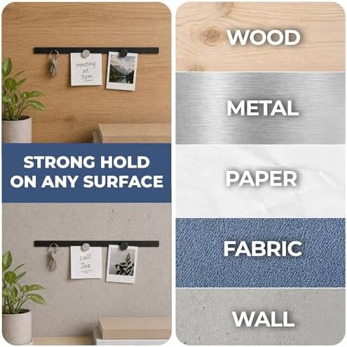Kraftex Magnetic Tape: 10ft x 1/2" Magnetic strips with Adhesive Backing. Sticky, Flat Magnets for Crafts, Magnet labels & Stickers. Magnets with Adhesive Backing are Great for Home, School and Office