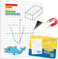 Aizweb Giant Magnetic Graph Paper,Dry Erase Grid Graphing for Classroom Whiteboard Accessories,Chart Paper Teacher Must Have Homeschool Teaching Supplies,Teacher Essential,21.5" x 16.5"
