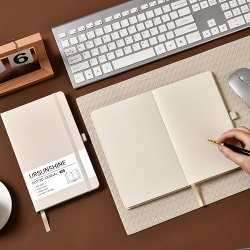 Dotted Journal/Notebook - Dot Grid Hard Cover Notebook, 5.3'' x 8.26''