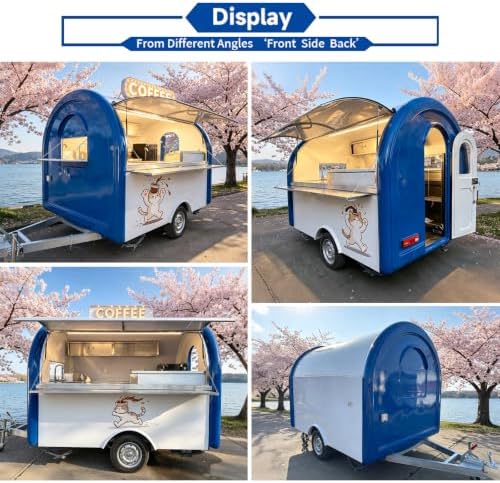 Mobile Coffee Trailer, 10ft Commercial Food Truck Cart for Sale