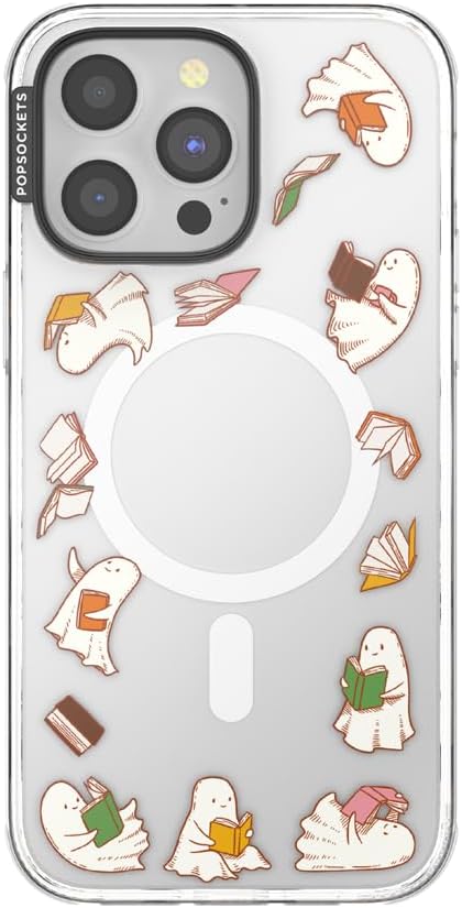PopSockets iPhone 14 Pro Max Phone Case w/MagSafe- One More Chapter Gloss | Magnetic, Wireless Charging, Camera & Drop Protection, Witchy, Halloween, Horror
