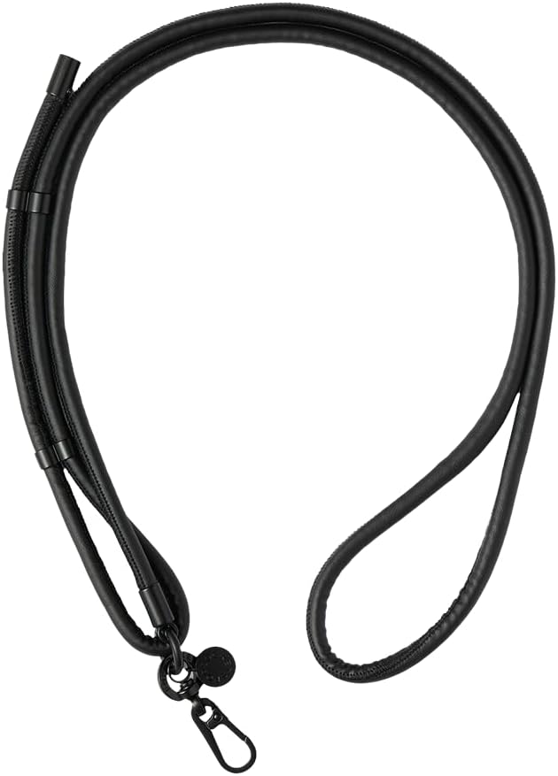 PopSockets Crossbody Phone Strap & Lanyard, Black - Black(1PK) | Anti-Drop Phone Strap, Accessorize Your Device, Black, Electronic Accessories, For iPad/Kindle/iPhone/Android