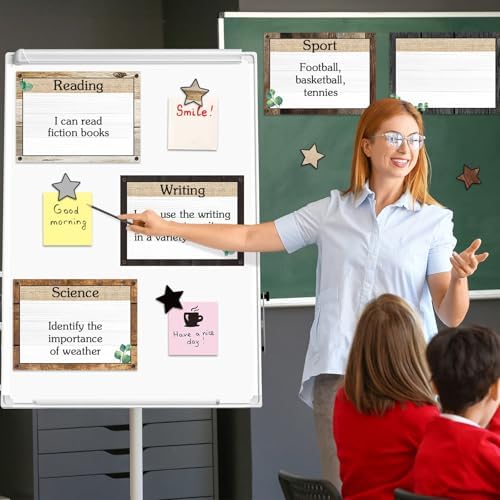 16 Pcs Magnetic Write Wipe Organization Chart, Farmhouse