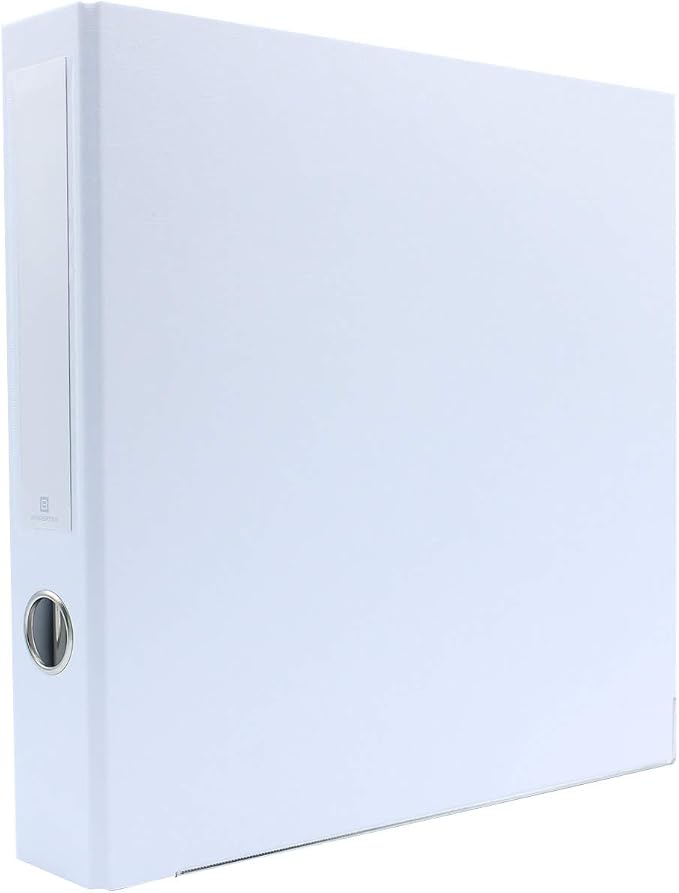 3-Ring Premium Binder - White, 2" Spine, by Bindertek | 325 Sheet Capacity, 1.25" D-Rings, Linen-Textured Covers, Steel Reinforced Edges, Spine Label Included