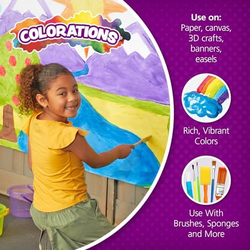Colorations Paraben-Free Washable Glitter Paint for Kids, Silver