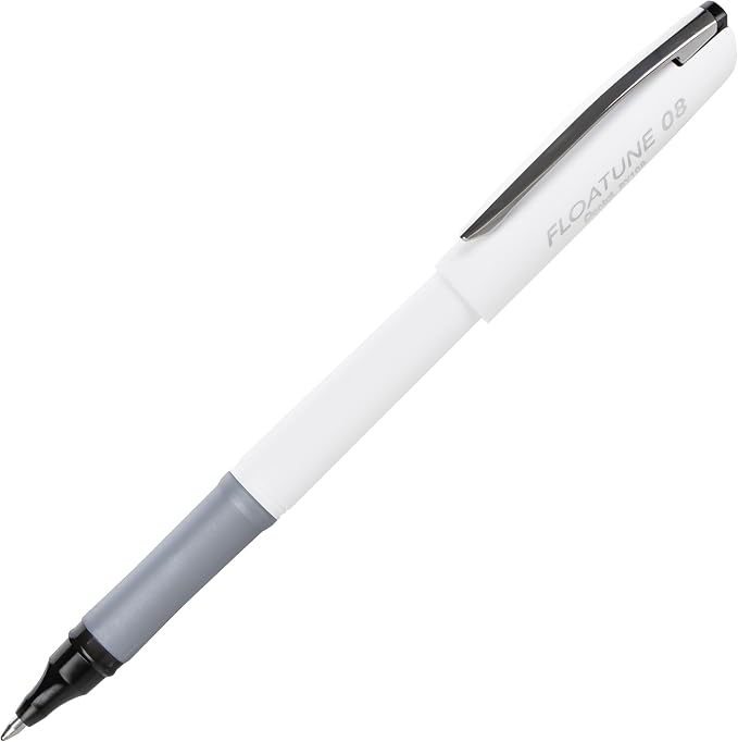 Pentel Floatune Rollerball, 0.8mm Medium Line, Black Ink, 12 Pack