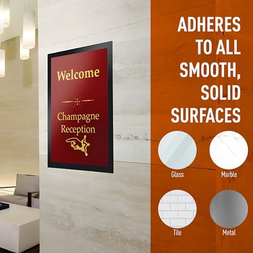 Durable Duraframe Self-Adhesive Magnetic Frame Black - Letter Size 8.5" x 11" - Document Frame For Internal Signage - Self-Adhesive Attachment - Pack of 2