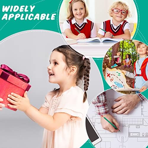 Tatuo 60 Pcs Pencils Pre Sharpened Checking Pencils with Eraser Erasable Colored Pen for Map Coloring Tests Sketch School Office Editing Kids Adults Favors Grading(Green)