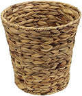 Casaphoria Round Water Hyacinth Garbage Baskets for Storage Natural Woven Hyacinth Laundry Rubbish Basket Durable Circular Waste Baskets Home Beautiful Decoration Storageworks Recycling Bin