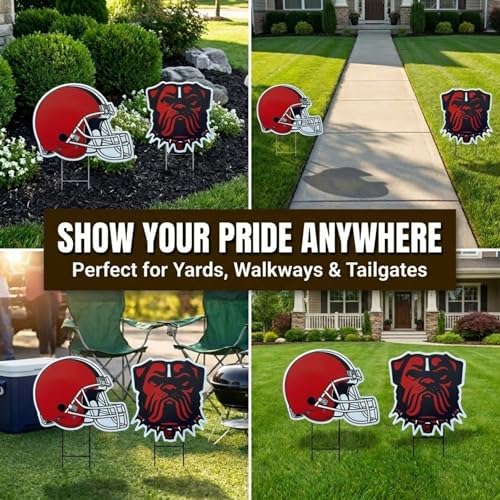 NFL Logo & Helmet 2 Pack Yard Sign Set
