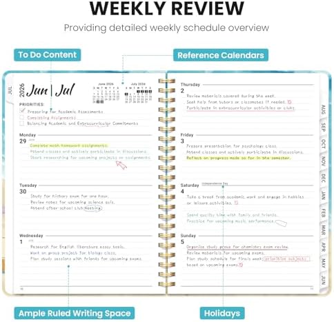 ZOTIA Planner 2026-2027 Jul 2026-Jun 2027 Academic Monthly & Weekly Planner