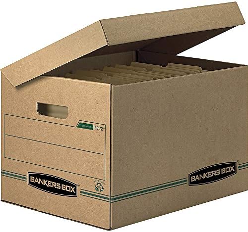 Bankers Box 12-Pack Recycled Basic-Duty Flip-Top Lid File Box, Letter/Legal