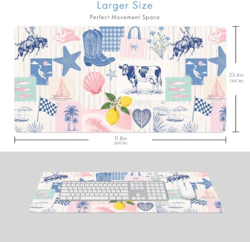 Western Preppy Coast Beach Desk Mat Small Gaming Mouse Pad