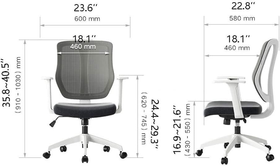 Office Chair Employee Office Chair Mid Back Chair Breathable Mesh Lift Chair Computer Chair Conference Chair Home Office Chair (Colour: B) (Color : B) (A)