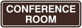 Standard Conference Room Sign - Dark Brown - Small 2 Pack