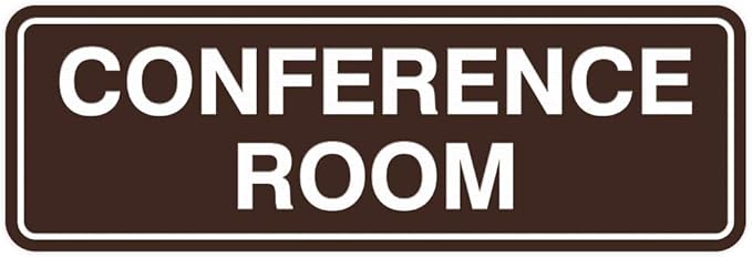Standard Conference Room Sign - Dark Brown - Small 10 Pack