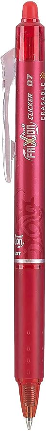 Pilot FriXion Clicker Erasable Gel Pens, Fine Point (0.7mm), Red Ink, 14-Pack - Refillable, Smooth Writing Pens for School, Journaling, and Office Use