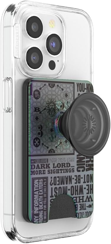 PopSockets Phone Wallet for MagSafe with Grip- Dark Lord Returns | PopWallet, Holds 3 Cards, Magnetic, Removable, Secure, Harry Potter, Slytherin, Fun, Cool, Unique