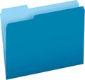 Pendaflex Two-Tone Color File Folders, Letter Size, Blue, 1/3 Cut, 100 per Box (152 1/3 BLU), 12 inches (Pack of 5)