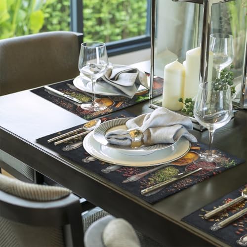 Placemats 12x18 Inch Washable Linen Place Mats Cloth Tables Mats