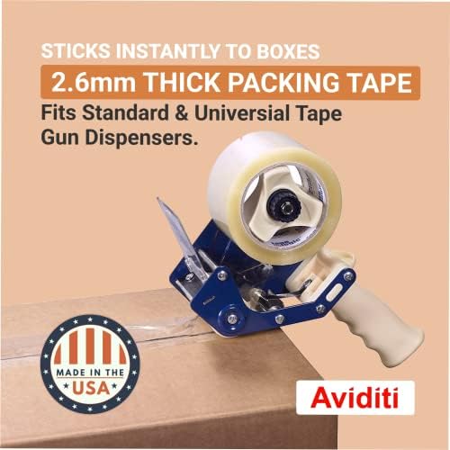 Aviditi Tape Logic 2 Inch x 55 Yards 2.6 Mil Clear, Heavy Duty Acrylic Packing Tape, 12 Pack, Perfect for Packing, Shipping, Moving, Home and Office