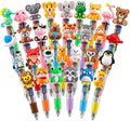 30Pcs Animals Mini Multicolor Pen in One 4-in-1 Cute Pens Bulk, Ballpoint Pens for Birthdays Parties, Fun Pens Gifts Assorted Ink Kawaii Pen