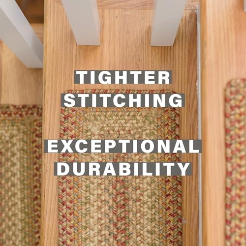 Homespice Harvest Jute Braided Stair Treads, Oval 8x28 Set of 13