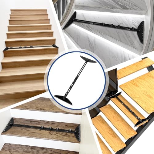 Stair Treads Gauge Template Tool Stair Tread Jig 11-60 inch Length Adjustable, Stair Tread Template Tool Stair Gauge Set Shelf Layout Tool for Stairs, Risers, Shelf and Cutting Drywall