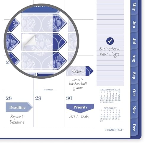Mead Cambridge 2027 Planner, Weekly & Monthly, 5.5" x 8.5", Cyane (1844-200-27)