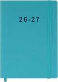 2026-2027 Planner - Weekly and Monthly Planner, Oct 2026 - Dec 2027, Vegan Leather Cover, Elastic Closure, 8.5"x11", Teal