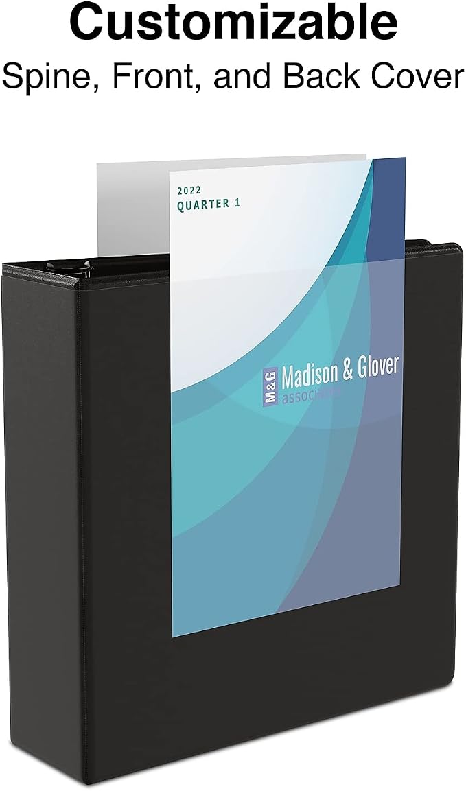 Staples Economy 1-Inch Round Ring Binder, Black, 175 Sheets, 12-Pack | Lightweight bulk binders for school and everyday office document use.