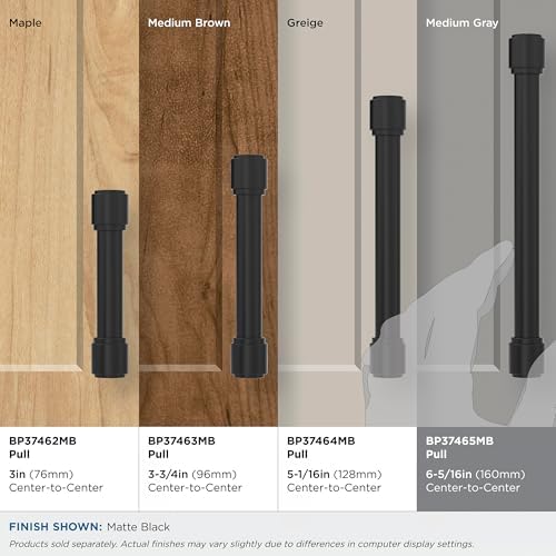 Amerock 6-5/16" Faircrest Matte Black Drawer Pull