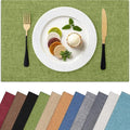 Homaxy Cloths Placemats for Dining Table Set of 4, 13" x 19", Grass Green