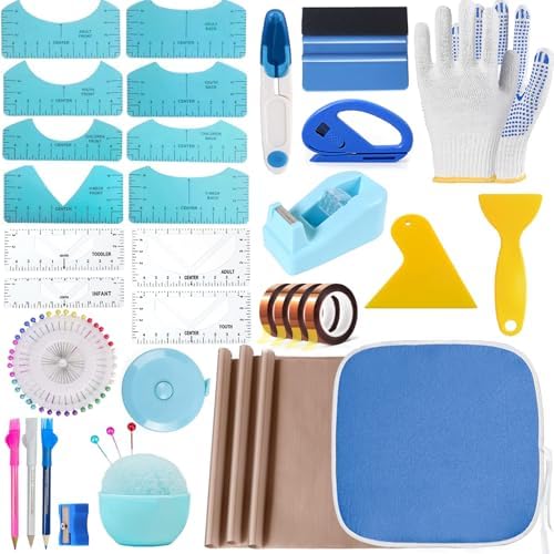 QUKLOGEN Sublimation Shirts Tool Kits with Portable mat for Ironing