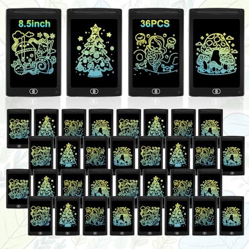 36 Pcs LCD Writing Tablet 8.8 Inch Reusable Doodle Board Electronic Toy Colorful Drawing Pad Erasable Writing Pad for Boys and Girls (Black)